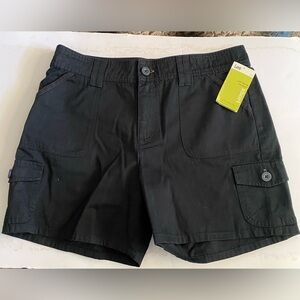 NWT Lee Shorts Black 12M Just Below The Waist Cotton Cargo Style Shorts 12